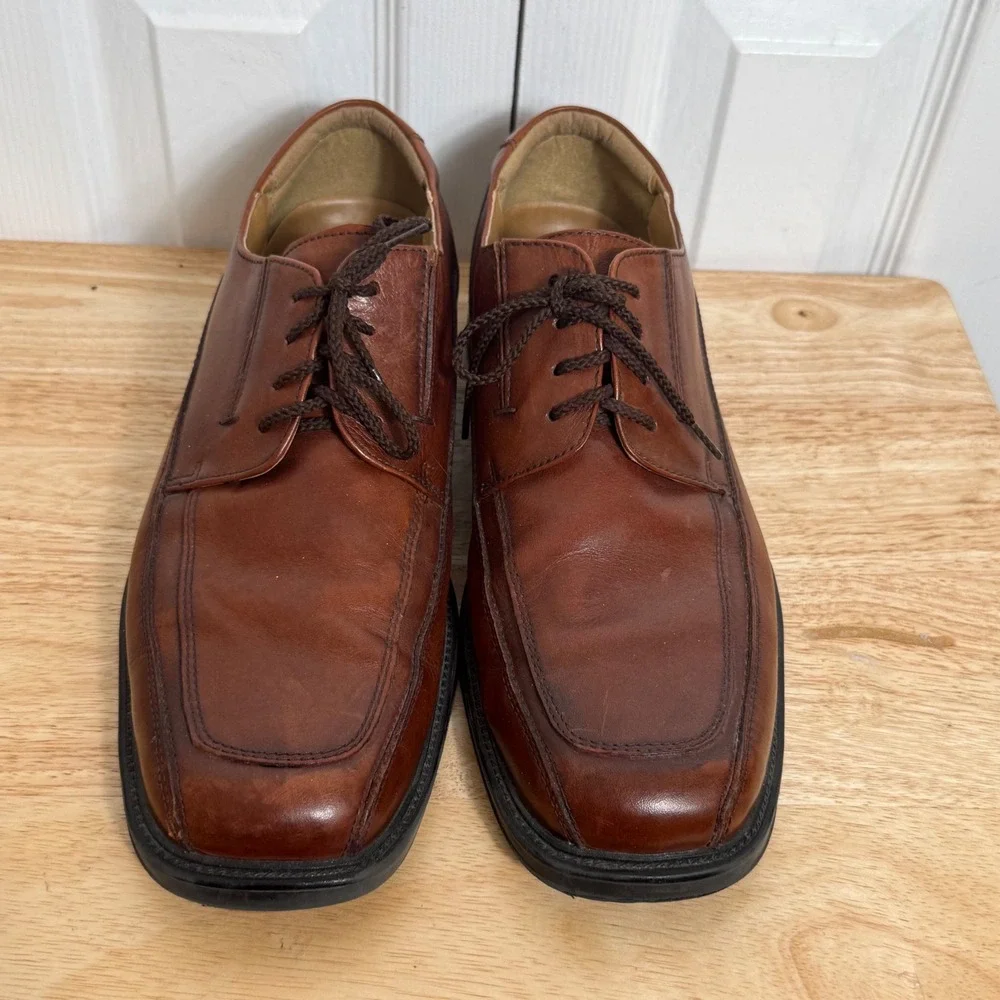 Dockers ProStyle Bicycle Toe Oxford 11M Tan Leather Classic Business Casual